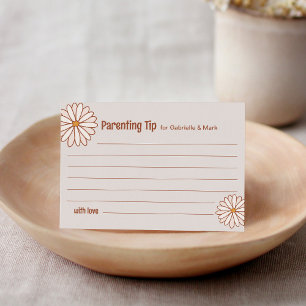 D'accompagnement Baby shower super - Carte de conseil parental