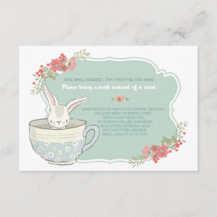D'accompagnement Baby shower Tea Party Apportez une carte de livre
