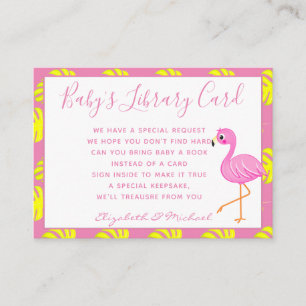 D'accompagnement Babys Bibliothèque Demande de carte Flamant rose t
