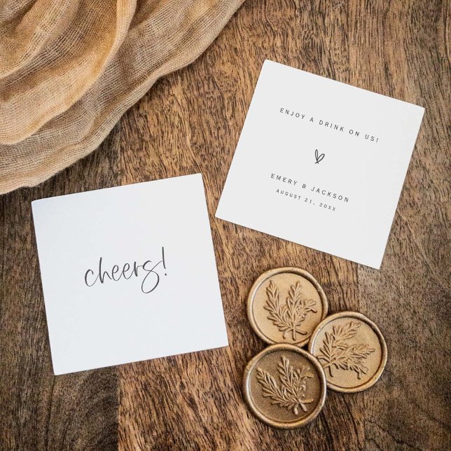 D'accompagnement Bar Billet Mariage Réception Boisson Carte jeton E (Créateur téléchargé)