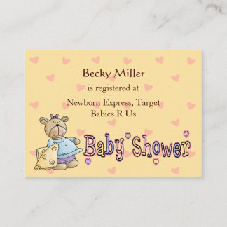 D'accompagnement Beary Special Celebration Baby Show Registre Carte