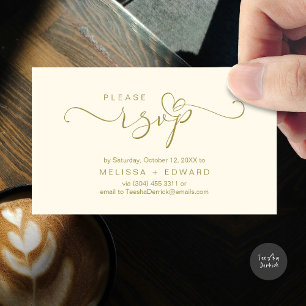 D'accompagnement Beau mariage romantique invite carte RSVP