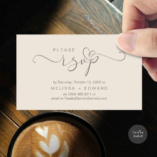 D'accompagnement Beau mariage romantique invite carte RSVP