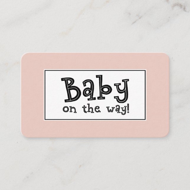 D'accompagnement Bébé sur le chemin ! Carte d'enregistrement de cad (Devant)
