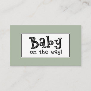 D'accompagnement Bébé sur le chemin ! Carte d'enregistrement de cad