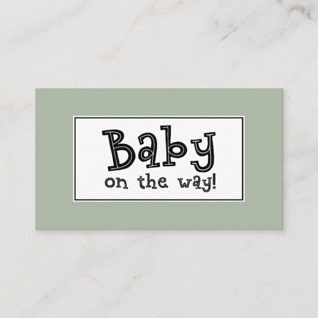 D'accompagnement Bébé sur le chemin ! Carte d'enregistrement de cad (Devant)