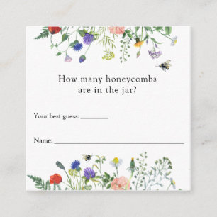D'accompagnement Bee Combien de Honeycombs Baby shower carte de jeu