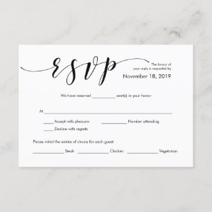 D'accompagnement Belle carte de boîtier RSVP de mariage élégant