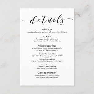 D'accompagnement Belle Elégante Détails de Mariage Carte de boîtier