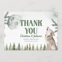 Bienvenue au Pack Forest Wolf Carte de remerciemen