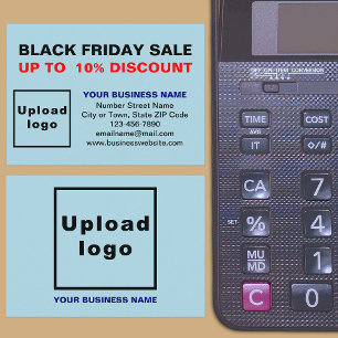 D'accompagnement Black Vendredi Vente sur carte de boîtier bleu cla