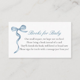 D'accompagnement Blue Bow Boy Baby Library Demande Carte de boîtier