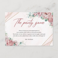 Blush floral or vert doré La carte jeu de culotte