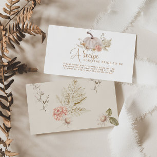 D'accompagnement Boho automne citrouille carte de recette de la nup