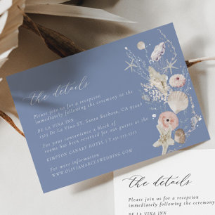 D'accompagnement Boho Beach Elegant Wedding Details Carte de clôtur