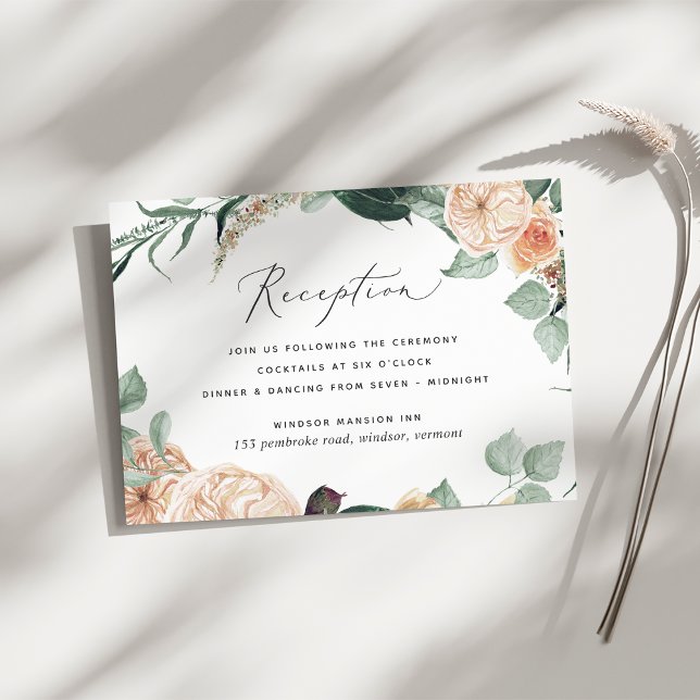 D'accompagnement Boho Blooms Mariage Réception Carte Boîtier (Créateur téléchargé)