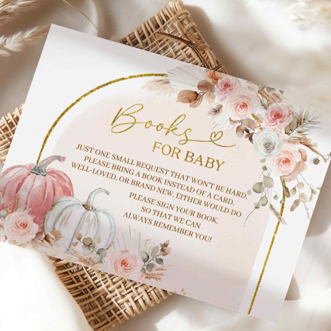 D'accompagnement Boho Citrouille Baby showers livres pour carte béb (Créateur téléchargé)