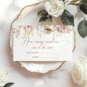 D'accompagnement Boho fleurs devinez combien de canettes carte boît