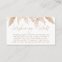Boho floral souhaitant bien nuptiale carte d'inser