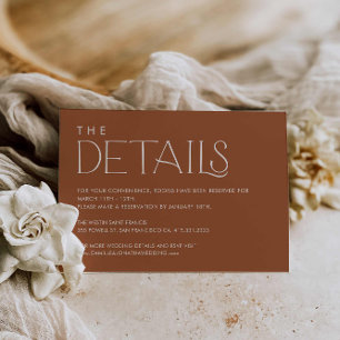 D'accompagnement Boho Minimal Mariage Details Carte de boîtier