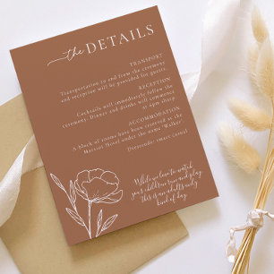 D'accompagnement Boho Minimaliste Mariage Détails Carte de boîtier