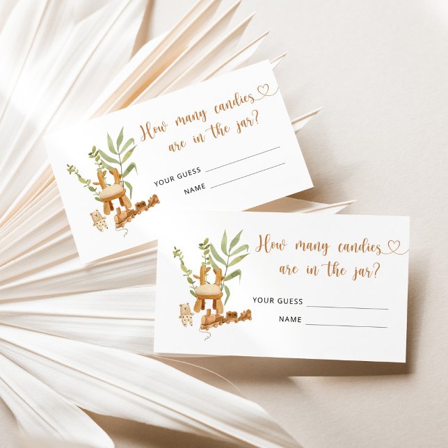 D'accompagnement Boho nursery combien de bonbons carte de boîtier (Créateur téléchargé)