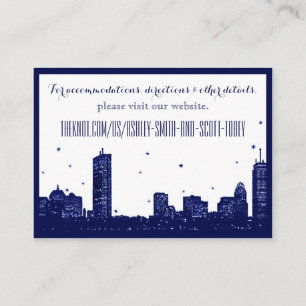 D'accompagnement Boston Skyline Bleu foncé sur carte d'insertion bl
