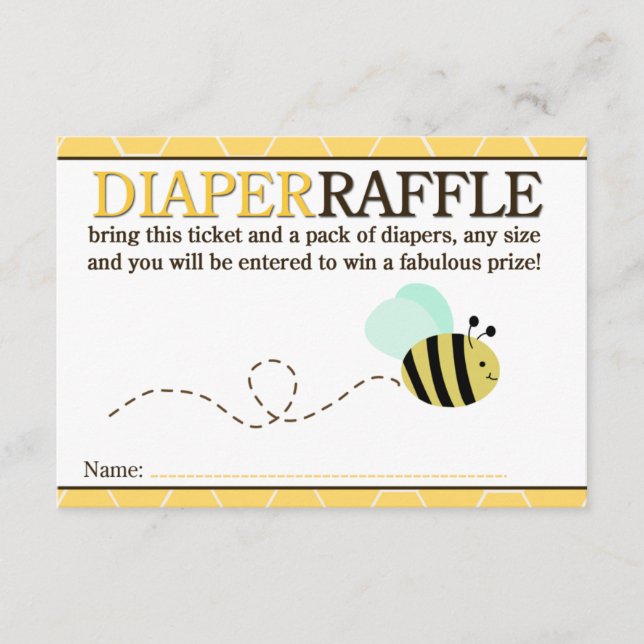 D'accompagnement Bumble Bee Douche Déchets Carte Raffle (Devant)