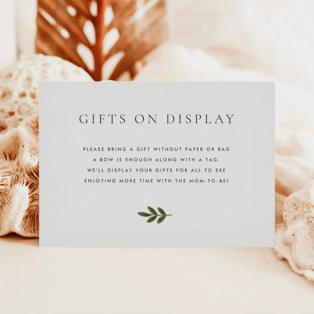 D'accompagnement Cadeaux de Baby shower Woodland sur carte d'affich (Créateur téléchargé)