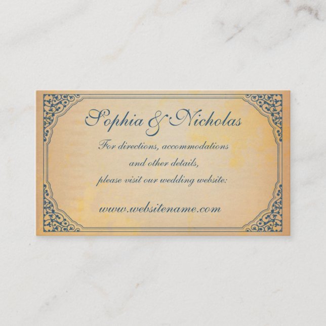 D'accompagnement Cadre vintage -mariage - carte d'insertion (Devant)
