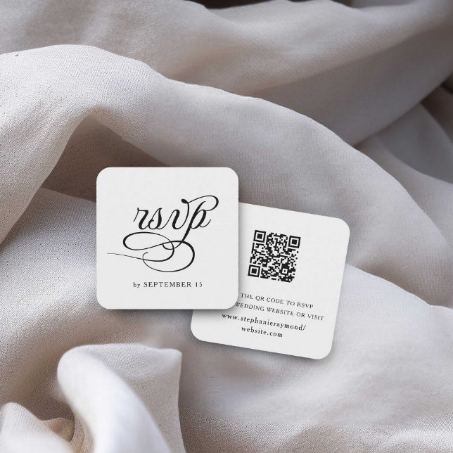 D'accompagnement Calligraphie Code QR Mariage Carte RSVP (Créateur téléchargé)