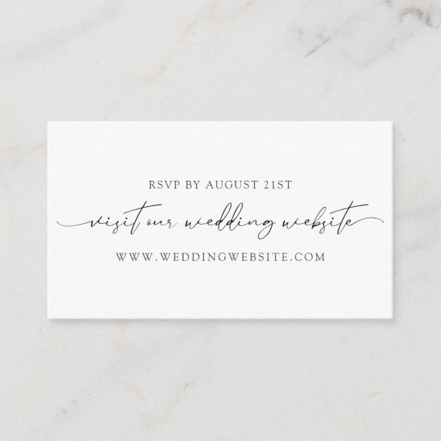 D'accompagnement Calligraphie moderne Mariage RSVP Carte en ligne (Devant)