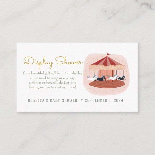 D'accompagnement Carousel Baby Display - Carte de boîtier de douche (Devant)