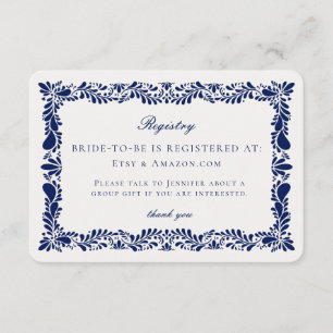 D'accompagnement Carrelage bleu Talavera Inscription de la carte d'