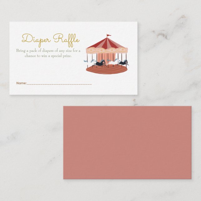 D'accompagnement Carrousel Bébé Déchets Carte de fermeture à rabat (Devant / Derrière)