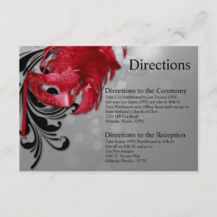 D'accompagnement Carte 3x5 Rouge sur Masquerade d'argent