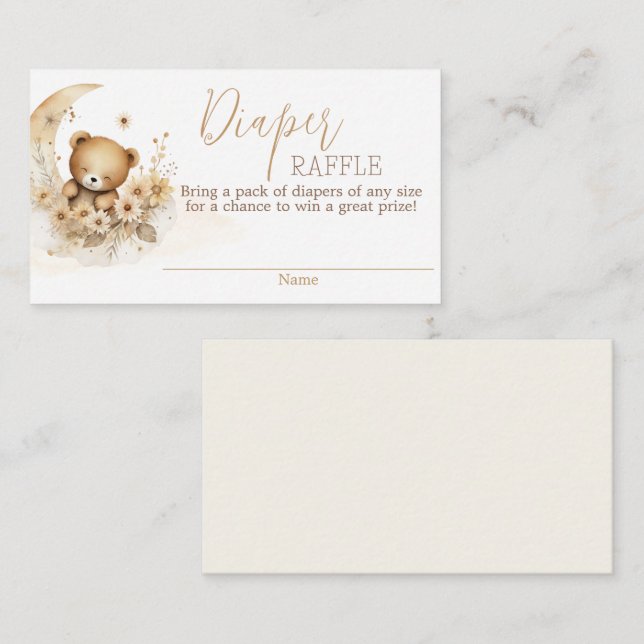 D'accompagnement Carte à rabat Neutral Teddy Bear (Devant / Derrière)