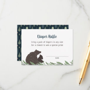 D'accompagnement Carte à rabat pour Baby shower rustique Little Bea