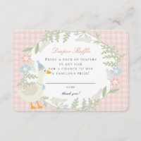 Carte à rabat rose En vichy chair florale