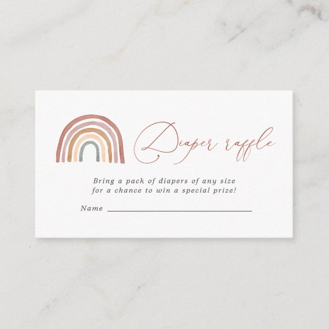 D'accompagnement Carte Baby shower Rainbow Diaper (Devant)