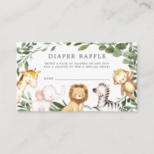 D'accompagnement Carte Baby shower Safari Animaux Repas