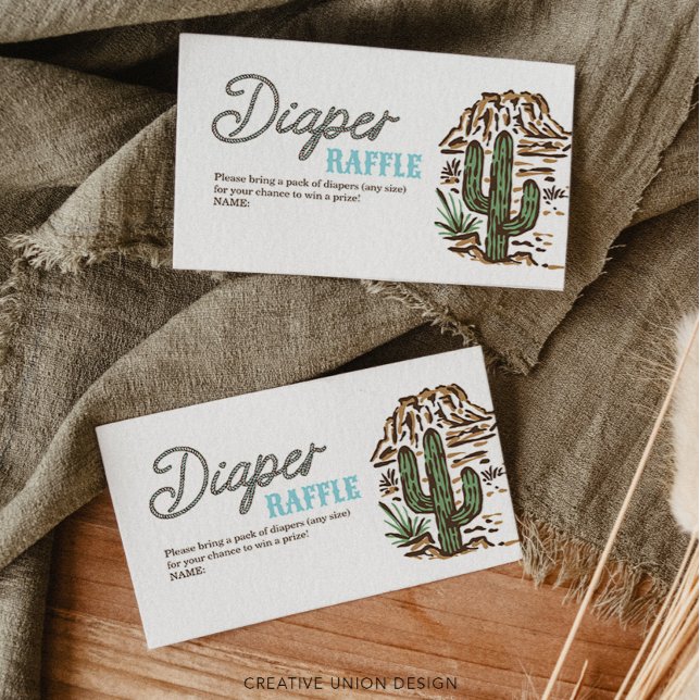 D'accompagnement Carte Baby shower Western Cowboy Diaper (Créateur téléchargé)