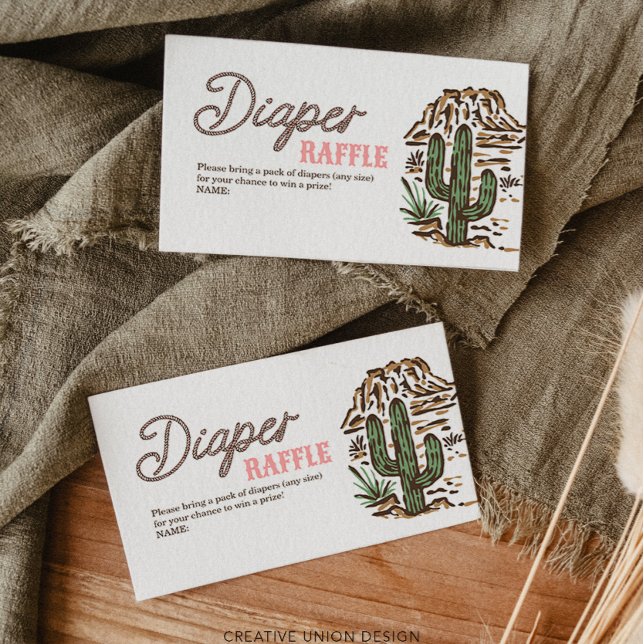 D'accompagnement Carte Baby shower Western Cowgirl Diaper (Créateur téléchargé)