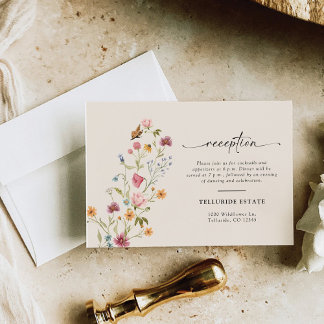 D'accompagnement Carte Boho Fleur sauvage Mariage Réception