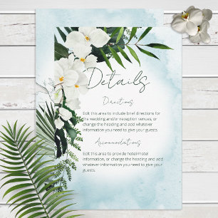 D'accompagnement Carte Boho Tropical Water Watercolor Détails