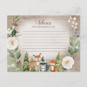 D'accompagnement Carte Bois d'hiver Carton Bois Blanc Floral