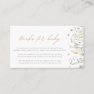 D'accompagnement Carte Boîtier de demande de livre floral aquarelle