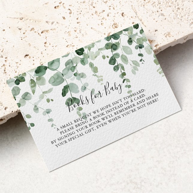 D'accompagnement Carte Boîtier Demande Baby shower Eucalyptus (Créateur téléchargé)