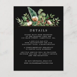 D'accompagnement Carte Botanique Rustique D'Hiver Mariage