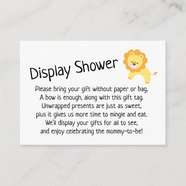 D'accompagnement Carte cadeau Baby shower sans emballage simple ave (Devant)